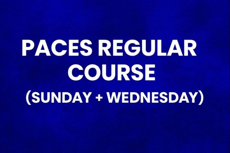 PACES Regular Course (Sunday + Wednesday)