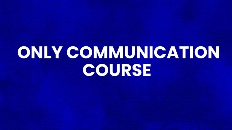 Only Communication Class (Wednesday / Thursday)